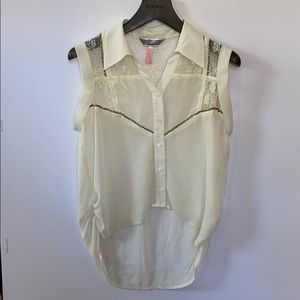 Lipsy London high low lace blouse